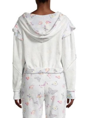 商品LOVESHACKFANCY|Ciel Ruffle Cotton Hoodie,价格¥458,第2张图片详细描述