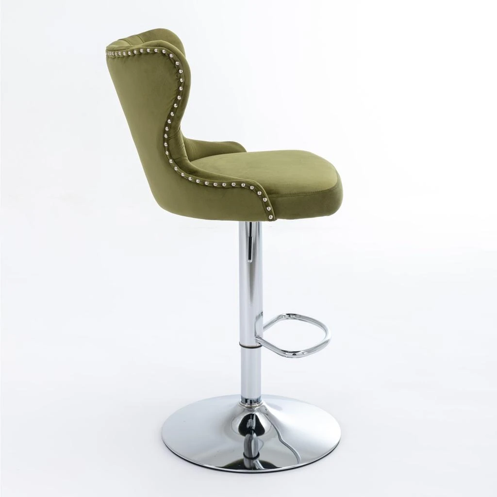 商品Simplie Fun|Swivel Velvet Barstools Adjusatble Seat Height from 25-33 Inch,价格¥2385,第4张图片详细描述