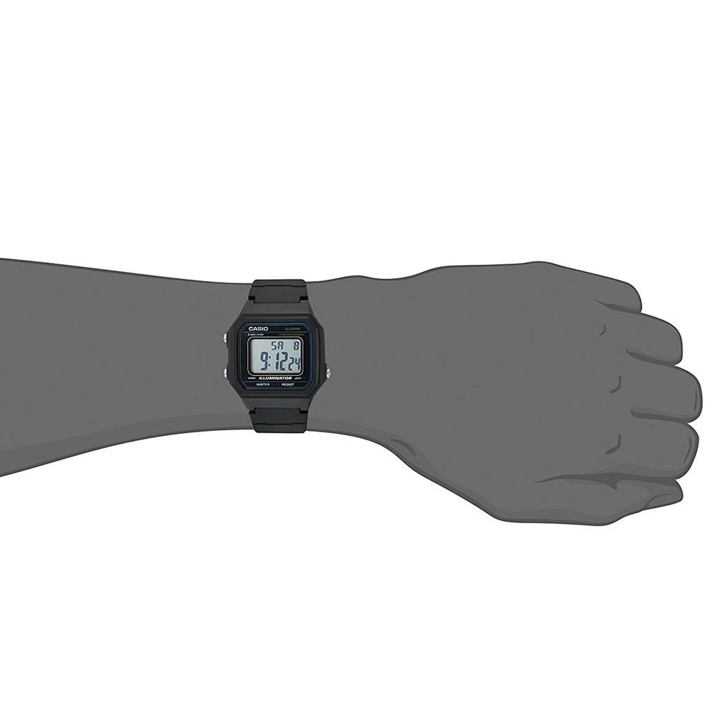 商品Casio|CASIO Black Plastic Watch-W-217H-1AVEF,价格¥166,第5张图片详细描述