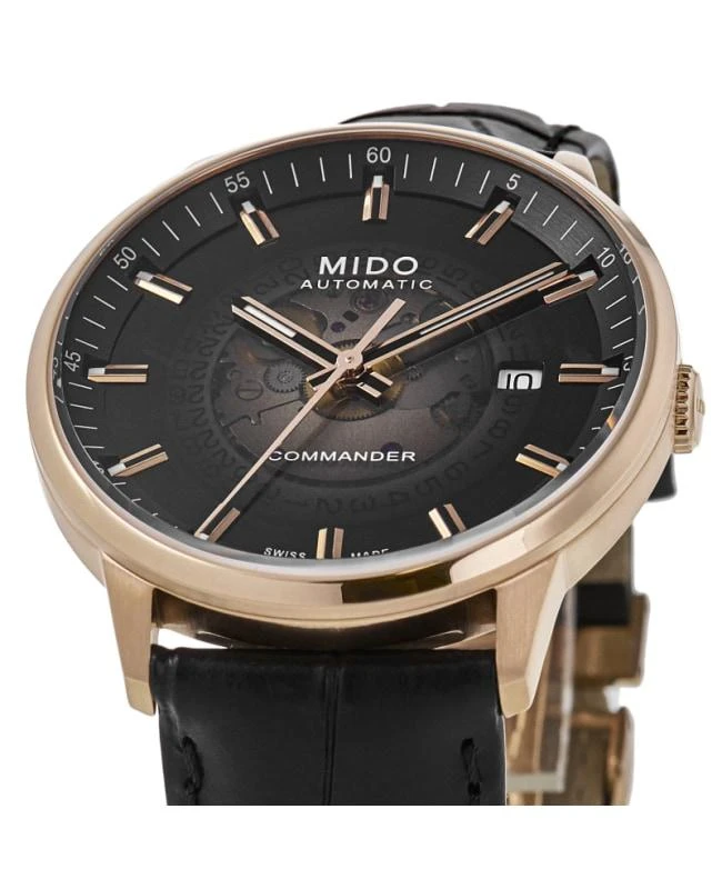 商品MIDO|Mido Commander Gradient Black Dial Leather Strap Men's Watch M021.407.36.411.00,价格¥5678,第2张图片详细描述