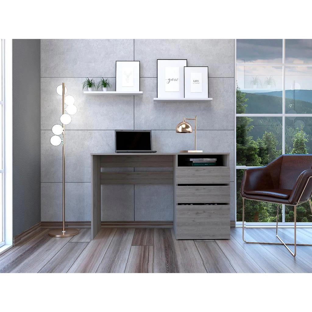 商品Simplie Fun|Dublin Three Drawer Computer Desk,价格¥2811,第1张图片