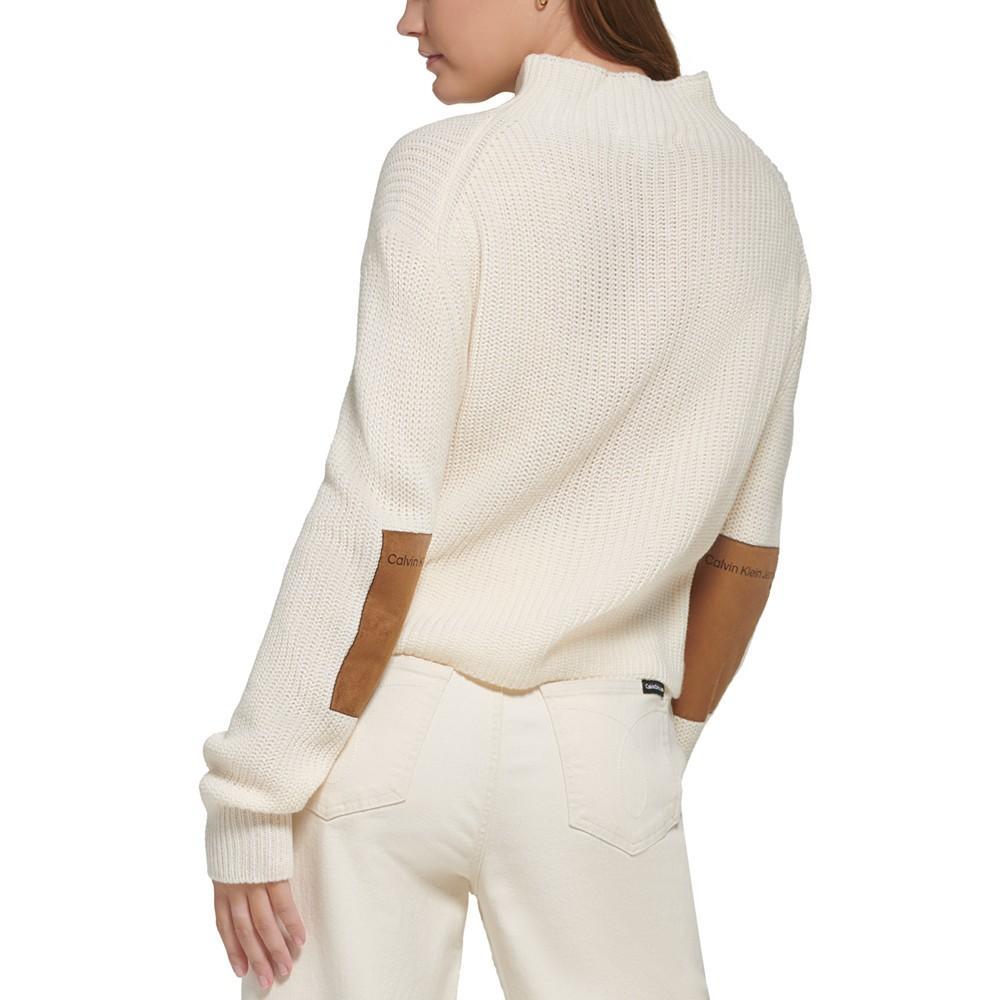 商品Calvin Klein|Women's Patched Mock Neck Sweater,价格¥581,第4张图片详细描述