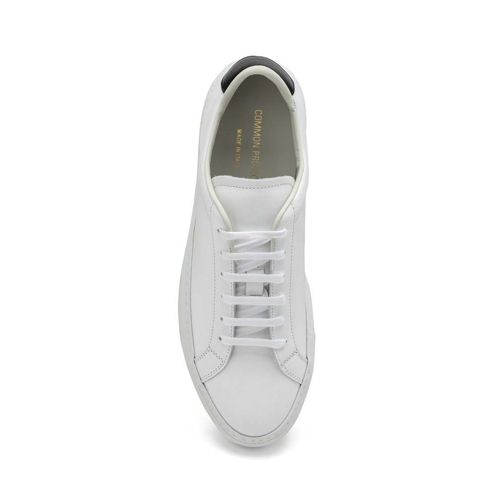 COMMON PROJECTS 男士白色黑尾皮革休闲运动鞋 2311-0547商品第4张图片规格展示