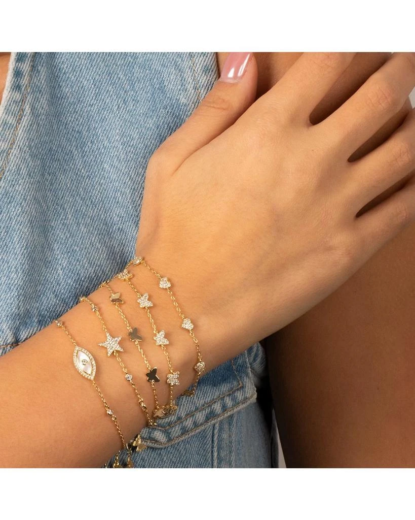 Mother of Pearl & Pavé Evil Eye Link Bracelet 商品