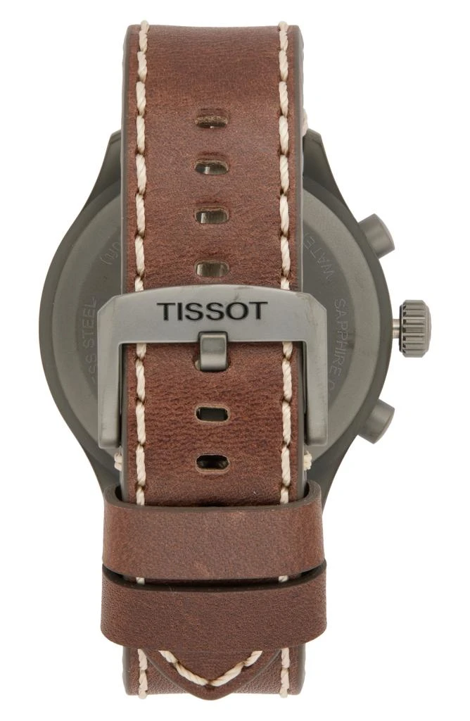 商品Tissot|Chrono XL Leather Strap Chronograph Watch, 45mm,价格¥1986,第2张图片详细描述