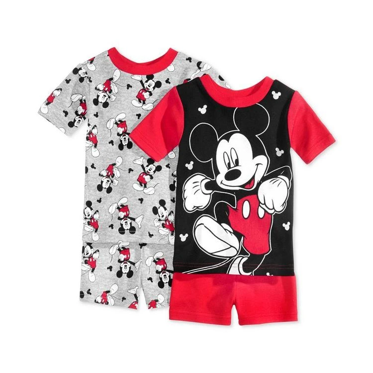 商品Mickey Mouse|米奇棉质睡衣4件套 男幼童(2T-5T),价格¥87,第2张图片详细描述