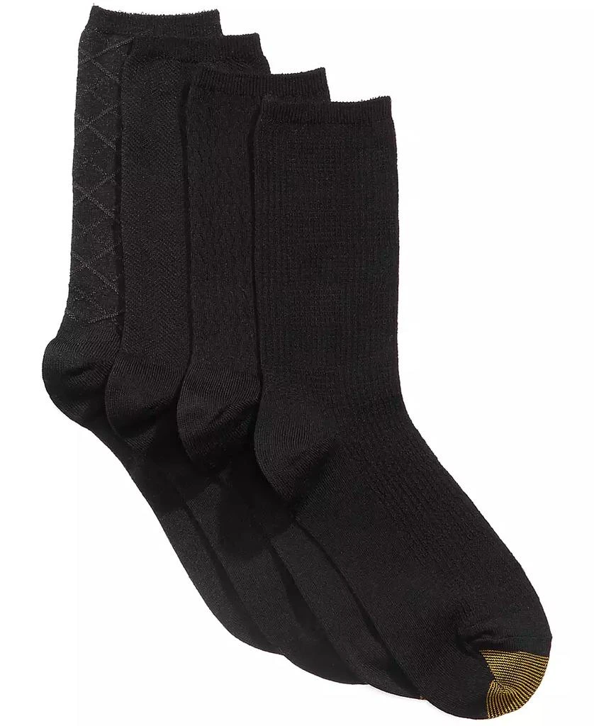 商品Gold Toe|Women's 4-Pack Casual Textured Crew Socks, Created For Macys,价格¥106,第1张图片