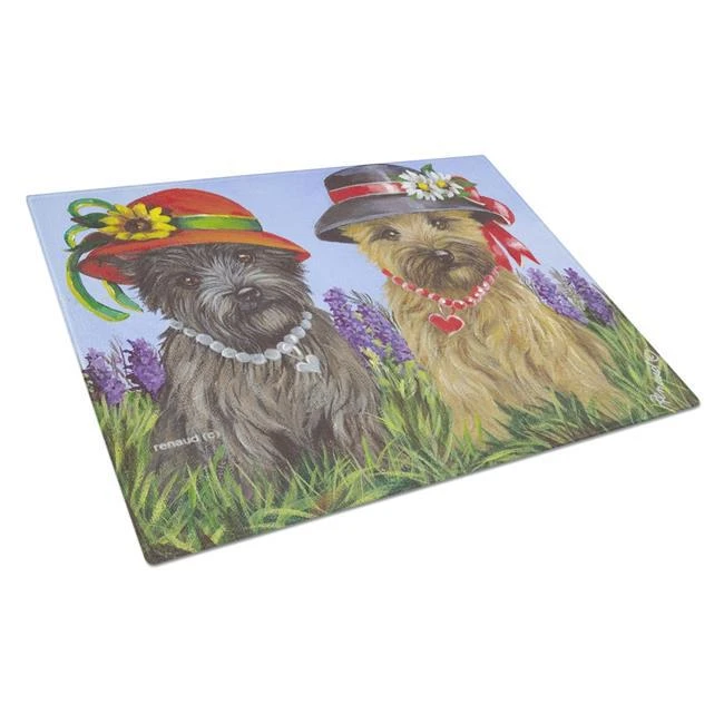 商品Caroline's Treasures|PPP3254LCB Cairn Terrier Sisters Glass Cutting Board L,价格¥267,第1张图片