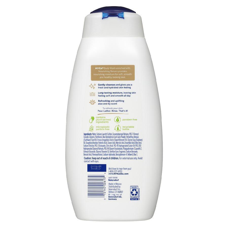 商品Nivea|Refreshing Fresh Aloe and Lilly Body Wash with Nourishing Serum,价格¥52,第4张图片详细描述