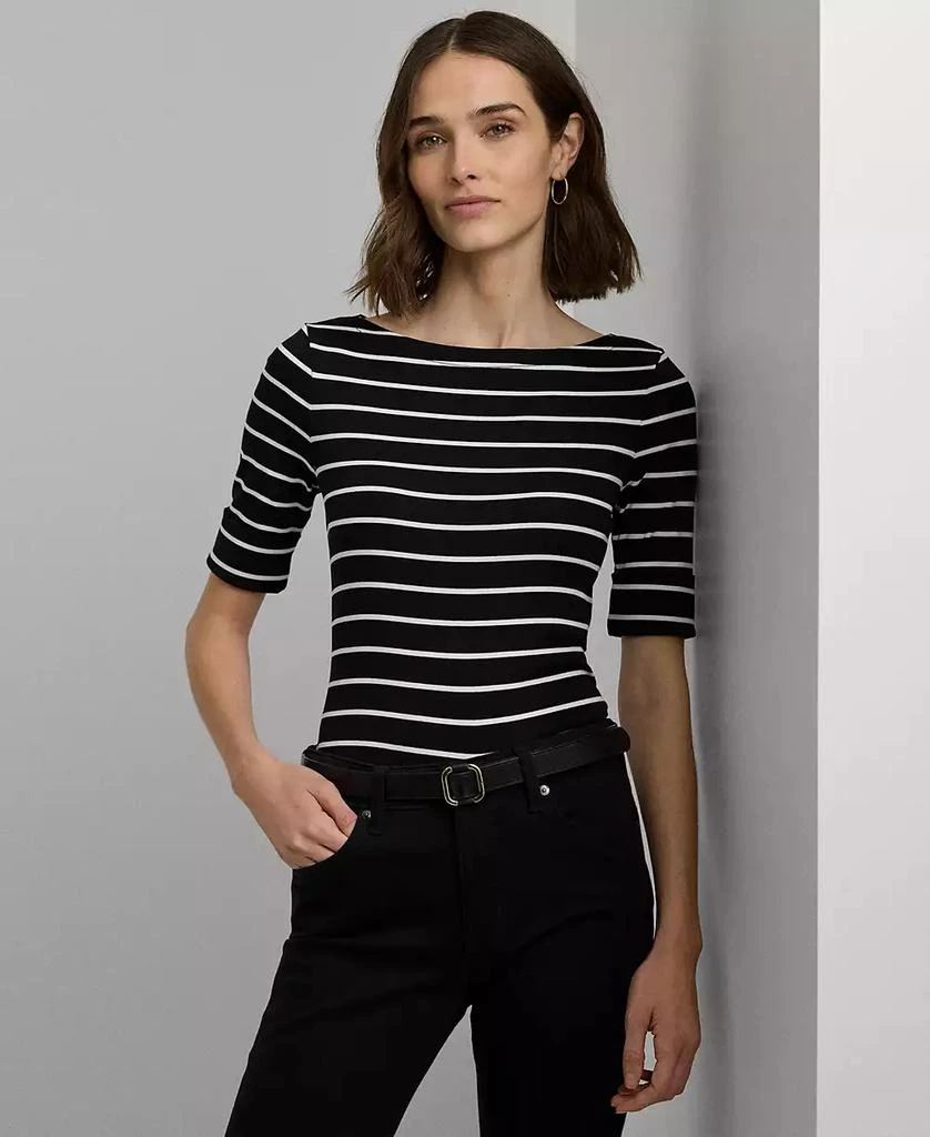 商品Ralph Lauren|Striped Boatneck Top,价格¥376,第1张图片