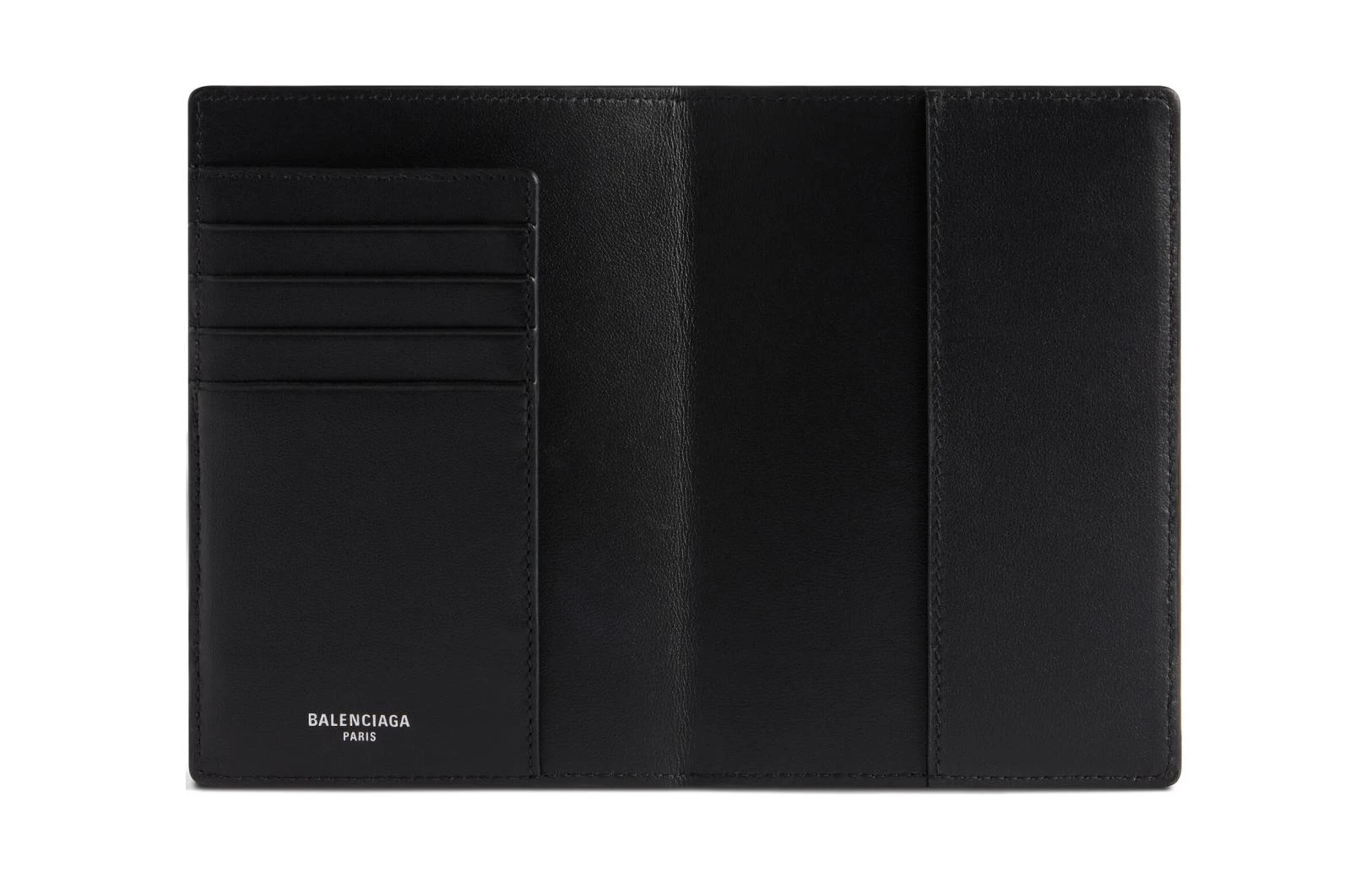 商品[国内直发] Balenciaga|巴黎世家 Passport 字母徽标压花半哑光柔软纹理 小牛皮 护照包 男款 黑色,价格¥3700,第7张图片详细描述