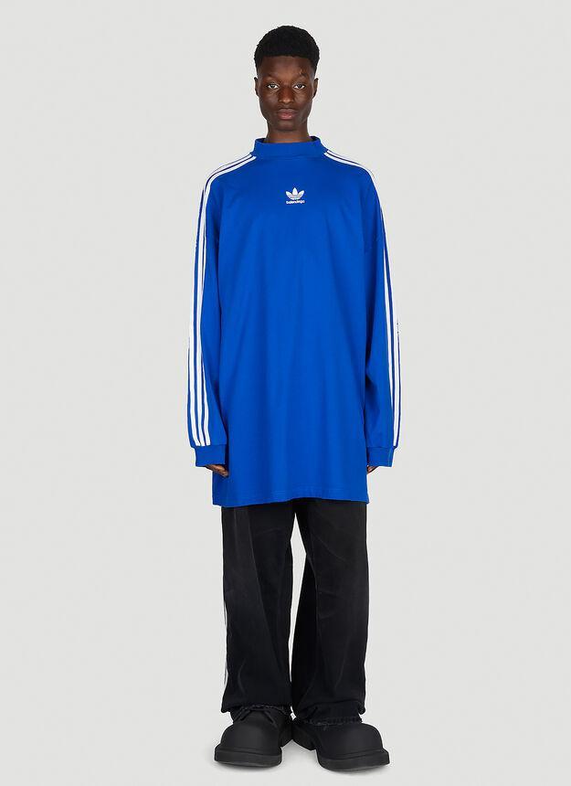 商品Adidas|Logo Print Long Sleeve T-Shirt in Blue,价格¥6918,第4张图片详细描述