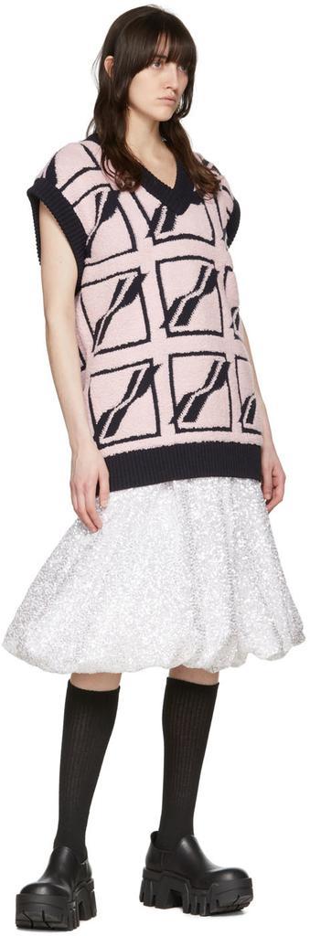 商品We11done|Pink & Black Wool Vest,价格¥3421,第6张图片详细描述