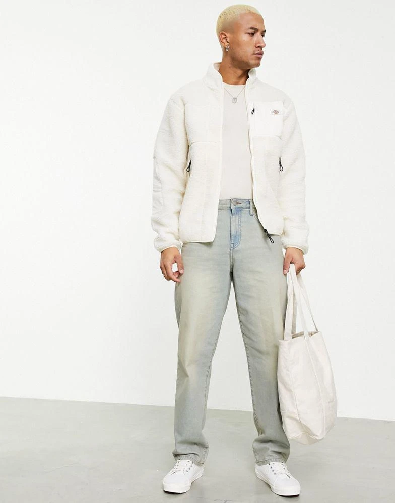 商品DICKIES|Dickies Red Chute Sherpa fleece in off white ,价格¥392,第4张图片详细描述