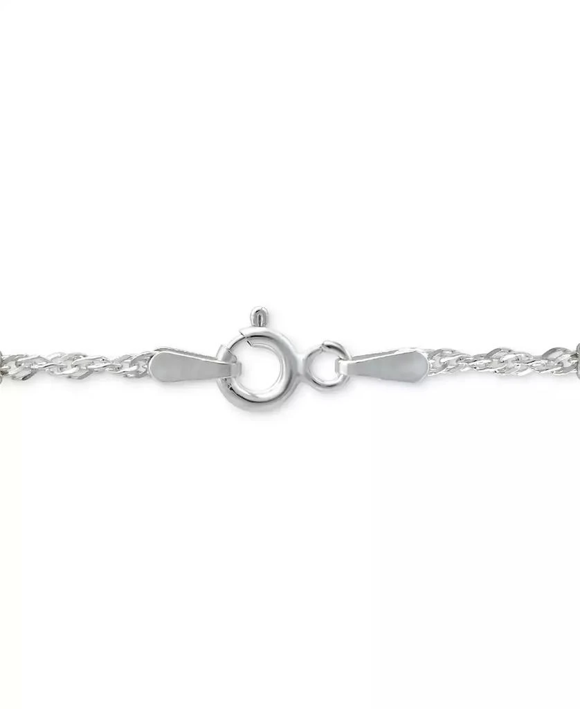 商品Giani Bernini|Sterling Silver Ankle Bracelet, Small Beaded Singapore Chain, Created for Macy's,价格¥522,第4张图片详细描述