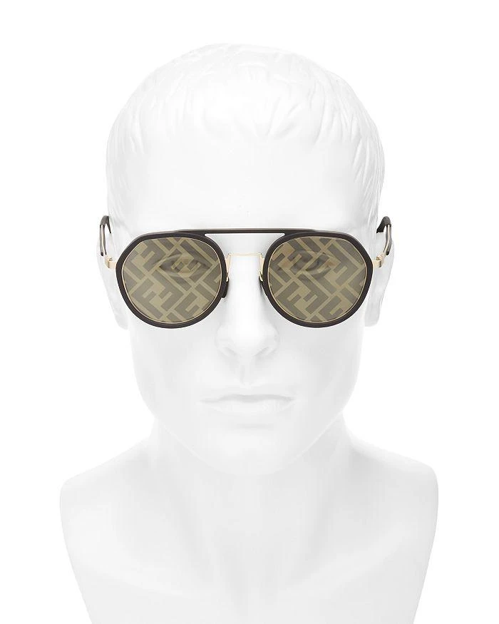 商品Fendi|Brow Bar Round Sunglasses, 51mm,价格¥3413,第3张图片详细描述