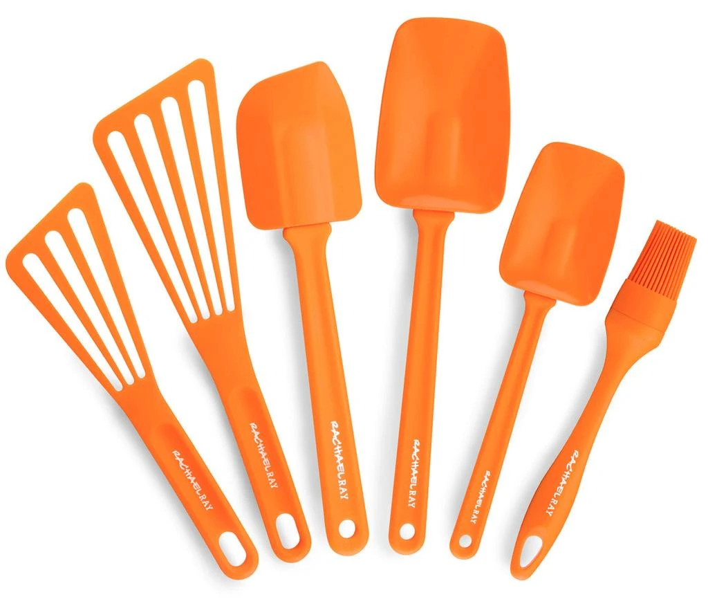 商品Rachael Ray|Rachael Ray 6 Piece Utensil Gadget Set Orange Kitchen Tool Set,价格¥240,第1张图片