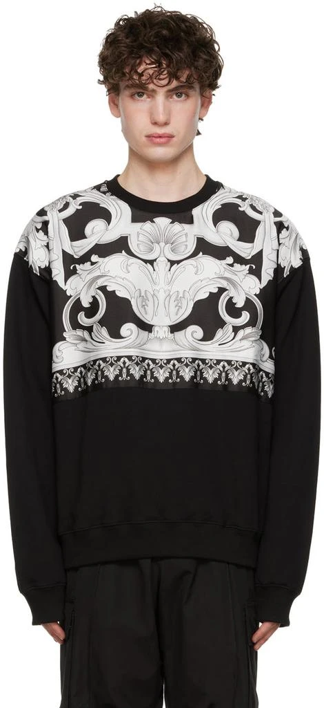 商品Versace|Black Barocco Sweatshirt,价格¥3023,第1张图片
