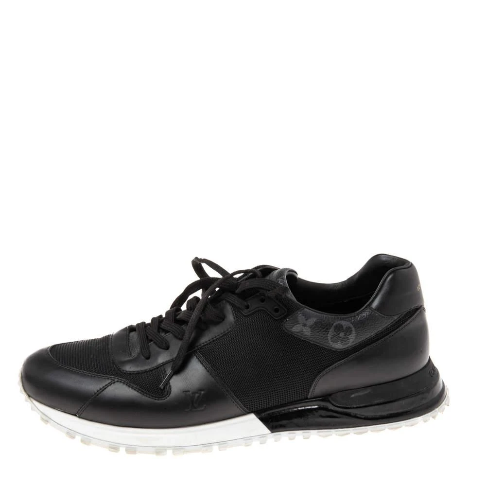 商品[二手商品] Louis Vuitton|Louis Vuitton Black Mesh And Monogram Canvas Run Away  Sneakers Size 45,价格¥4288,第2张图片详细描述