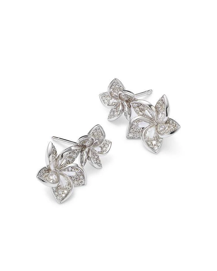 商品HARAKH|Colorless Diamond Frangipani Flower Drop Earrings in 18K White Gold, 1.50 ct. t.w. - 150th Anniversary Exclusive,价格¥66963,第4张图片详细描述