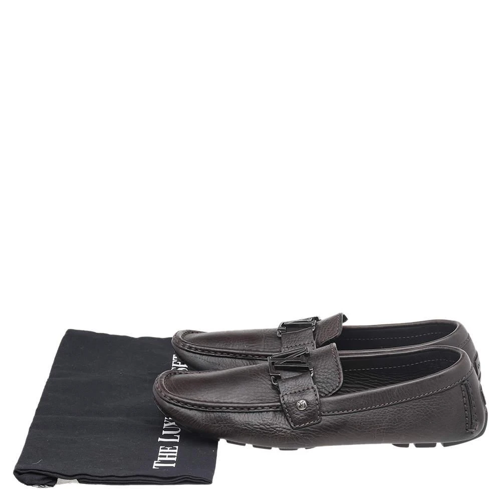 Louis Vuitton Dark Brown Leather Monte Carlo Slip On Loafers Size 41.5 商品