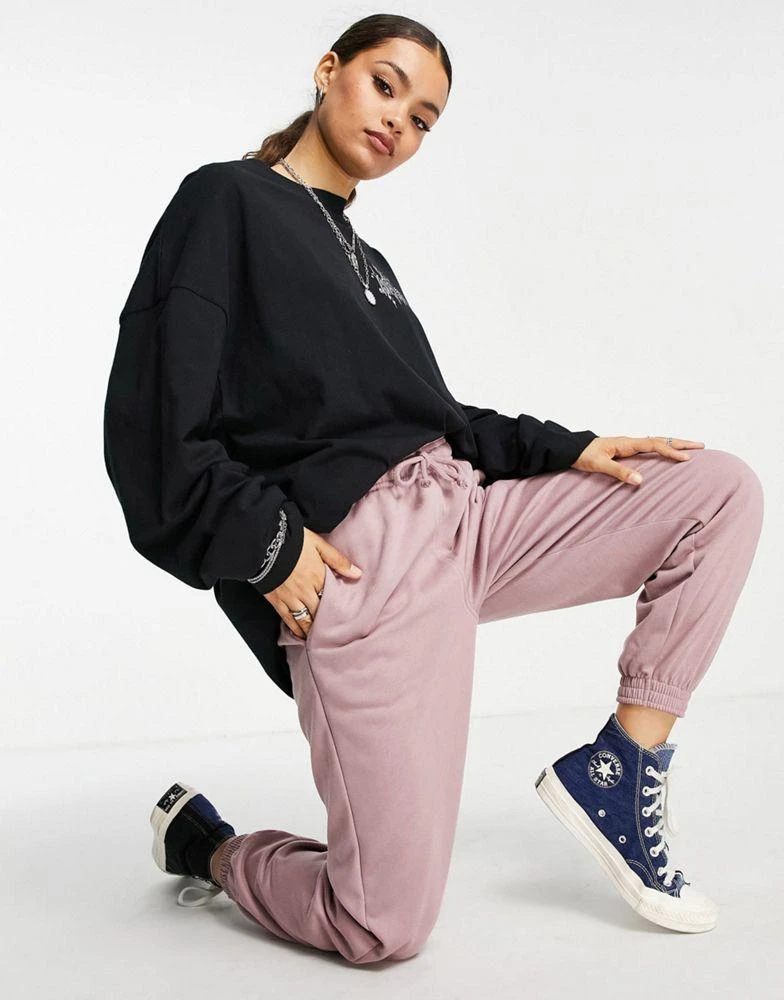 商品Topshop|Topshop Petite oversized 90s joggers in mink,价格¥112,第2张图片详细描述