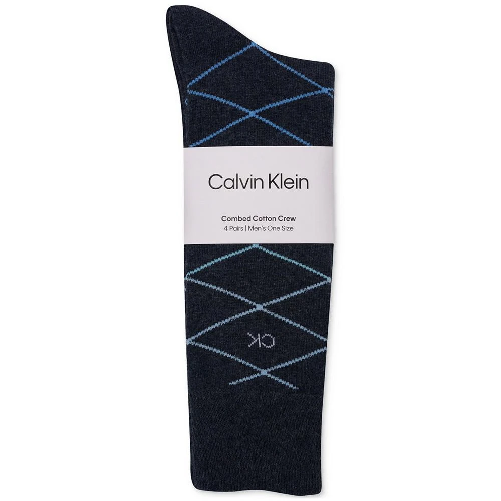 商品Calvin Klein|Men's Multi-Pattern Assorted Dress Crew Socks, 4-Pack,价格¥87,第2张图片详细描述