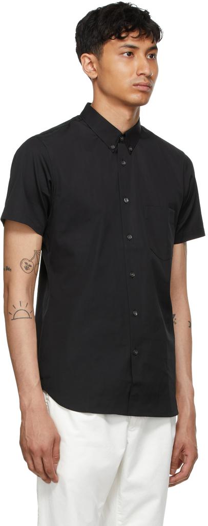 Black Poplin Forever Short Sleeve Shirt商品第2张图片规格展示