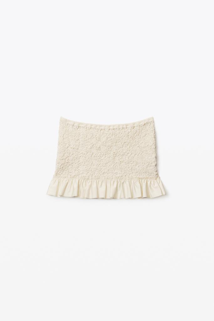 RUFFLE HEM MINI SKIRT IN SMOCKED JERSEY商品第3张图片规格展示