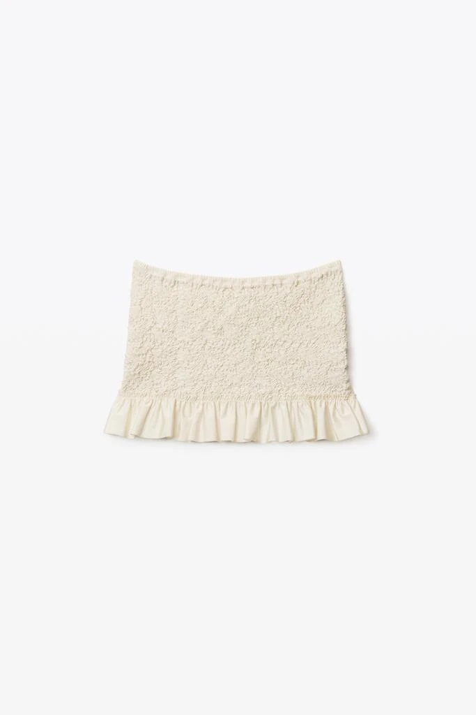 商品Alexander Wang|RUFFLE HEM MINI SKIRT IN SMOCKED JERSEY,价格¥1627,第3张图片详细描述