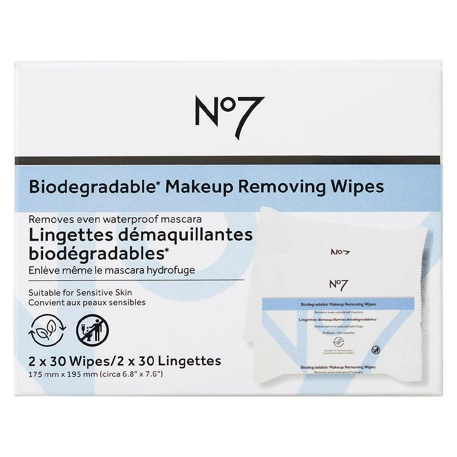 商品No7|Biodegradable Makeup Removing Wipes,价格¥83,第1张图片