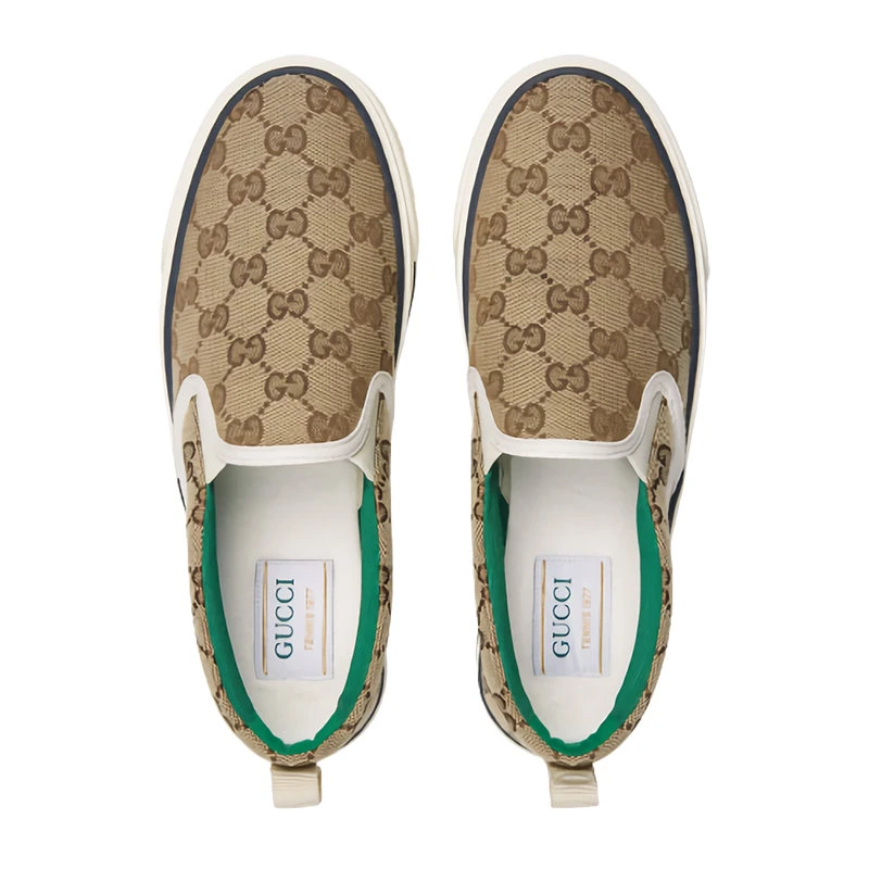 商品Gucci|【预售3-7天】GUCCI/古驰 女士Gucci Tennis 1977�帆布休闲运动鞋 6247332HK409762,价格¥4775,第5张图片详细描述