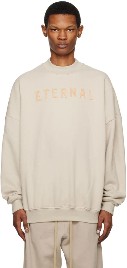 商品Fear of god|Beige Flocked Sweatshirt,价格¥1840,第1张图片