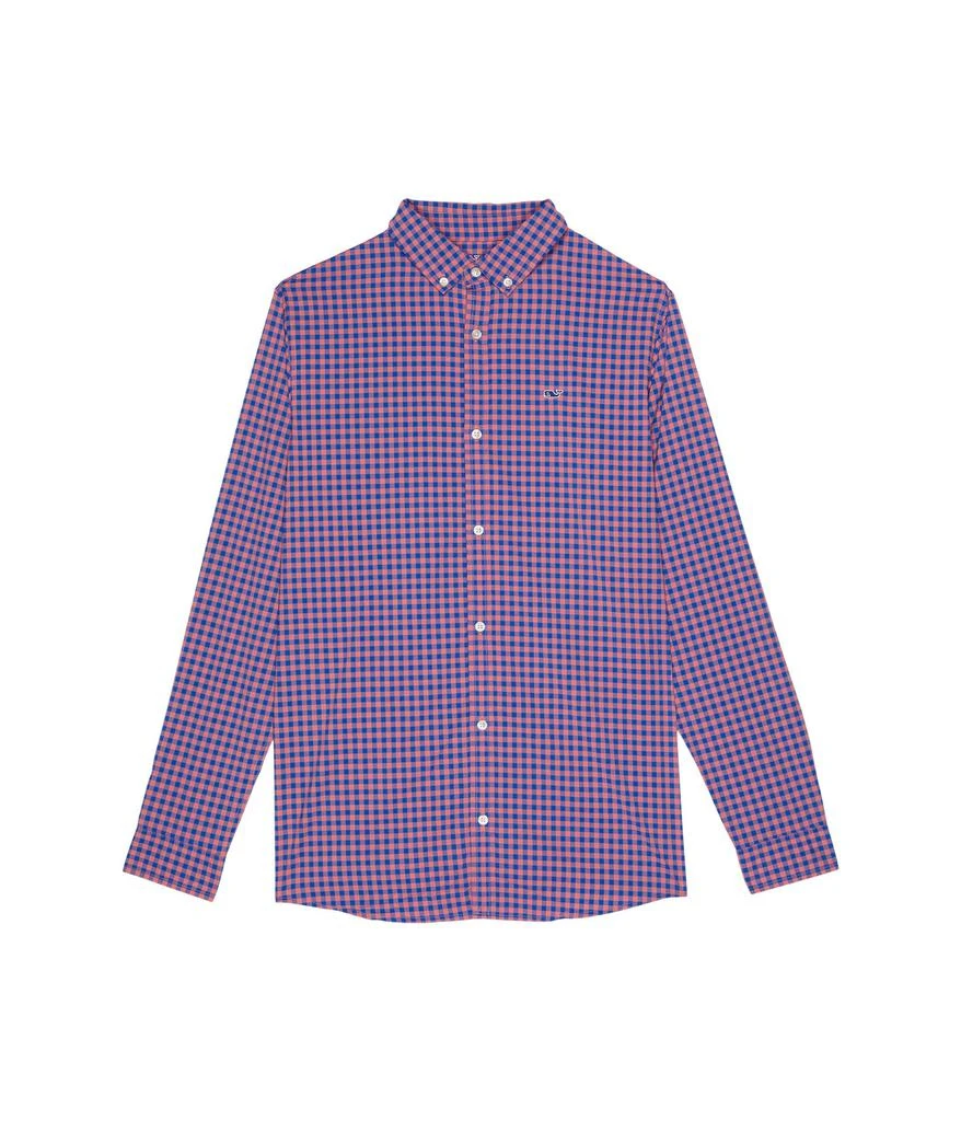 商品Vineyard Vines|Classic Gingham On-The-Go Nylon Shirt (Toddler/Little Kids/Big Kids),价格¥277,第1张图片