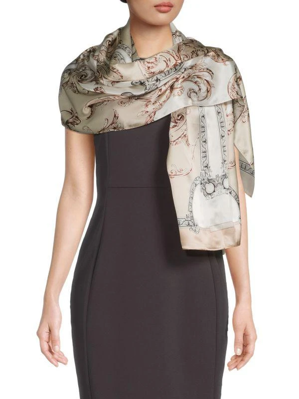 商品La Fiorentina|Print Silk Scarf,价格¥302,第3张图片详细描述