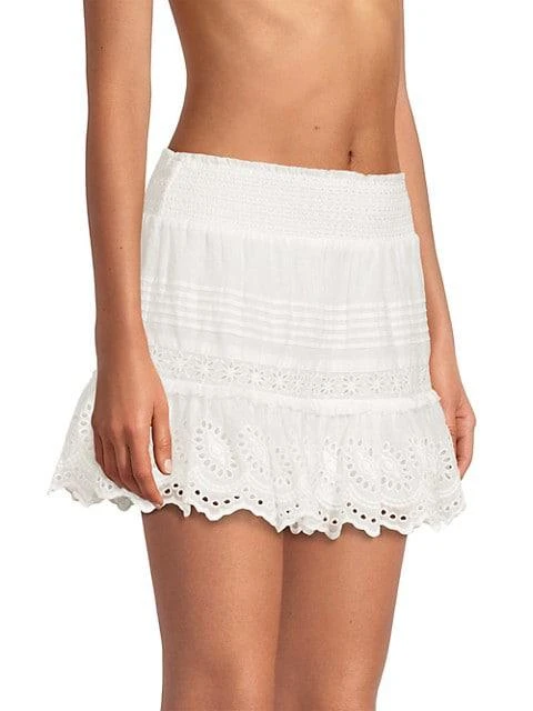 商品LOVESHACKFANCY|Jimena Eyelet Mini Skirt,价格¥885,第4张图片详细描述