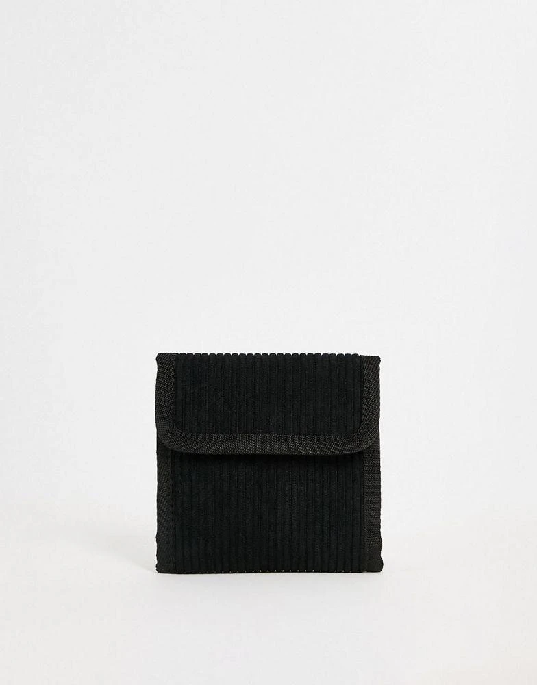 商品ASOS|ASOS DESIGN cord wallet in black,价格¥44,第1张图片
