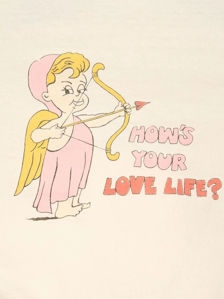 商品Re/Done|Love Life Printed Cotton Cropped T-shirt,价格¥1798,第3张图片详细描述