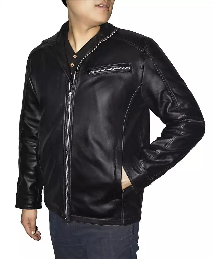 商品Victory Sportswear|Retro Leather Men's Racing Jacket,价格¥897,第2张图片详细描述