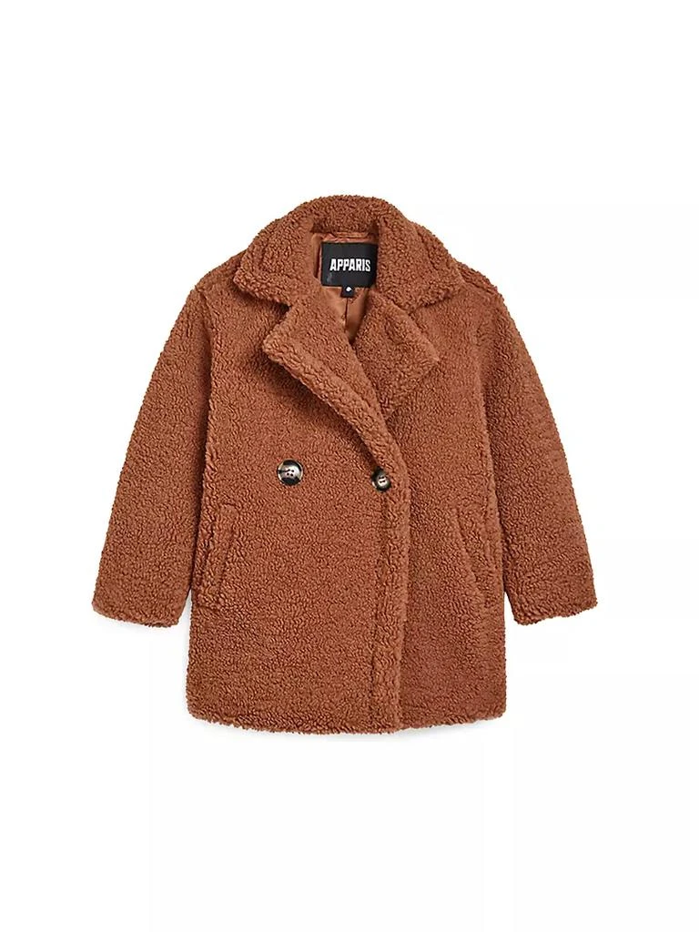 商品Apparis|Little Boy's &amp; Boy's Anouck Sherpa Double-Breasted Coat,价格¥620,第1张图片