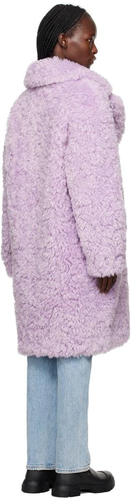 商品STAND STUDIO|Purple Camille Cocoon Faux-Fur Coat,价格¥2520,第3张图片详细描述