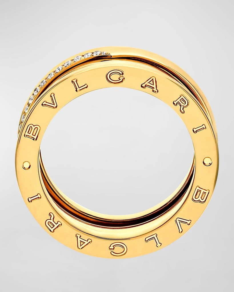 商品BVLGARI|B.Zero1 18K Gold 3-Band Wave Ring with Diamonds, EU 51 / US 5.75,价格¥37634,第4张图片详细描述