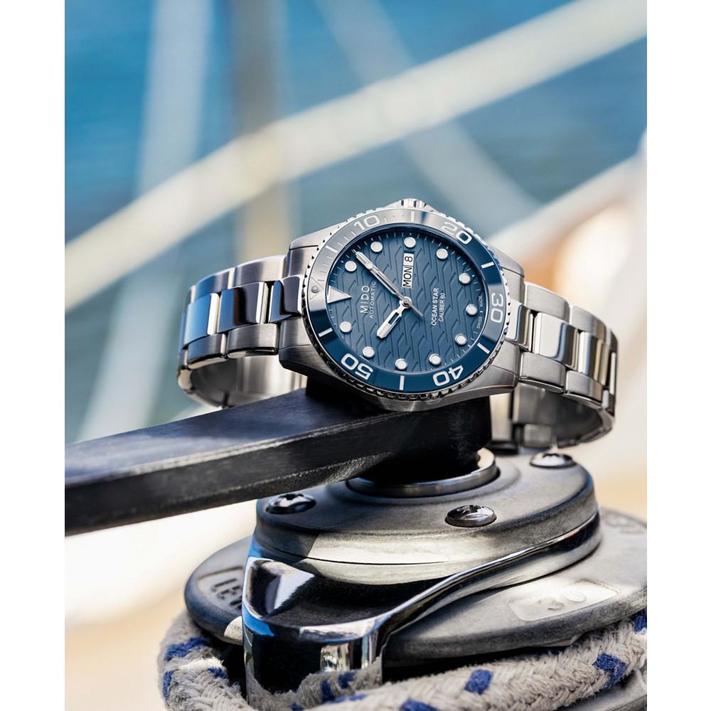 Men's Swiss Automatic Ocean Star Stainless Steel Bracelet Watch 43mm商品第3张图片规格展示
