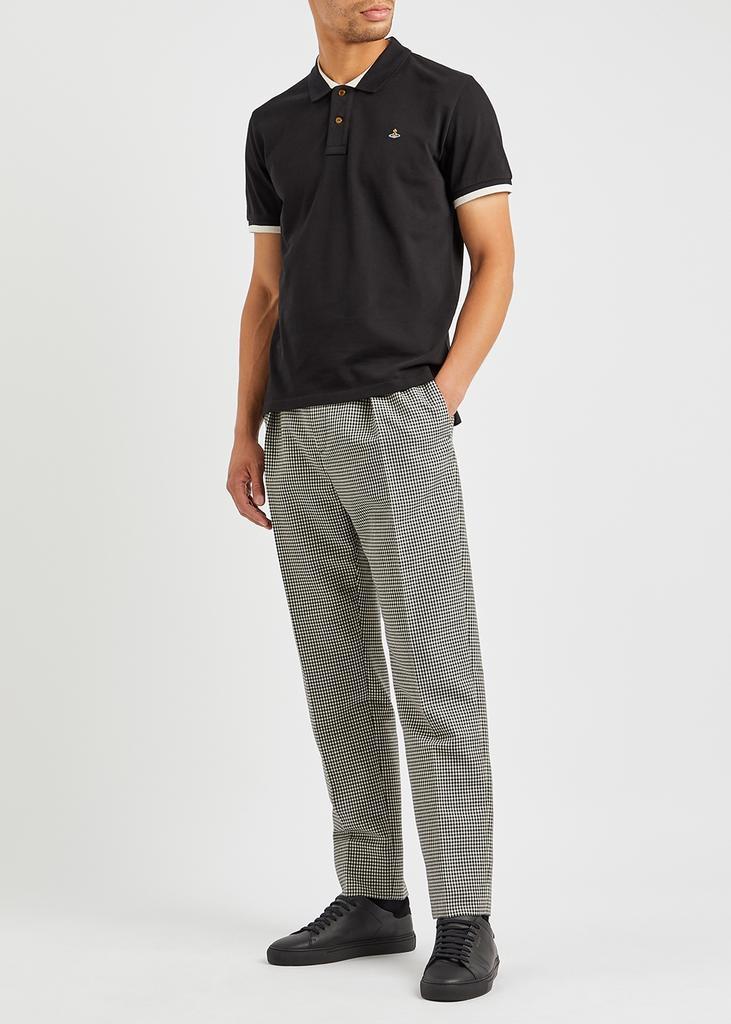 商品Vivienne Westwood|Black piqué cotton polo shirt,价格¥1182,第6张图片详细描述