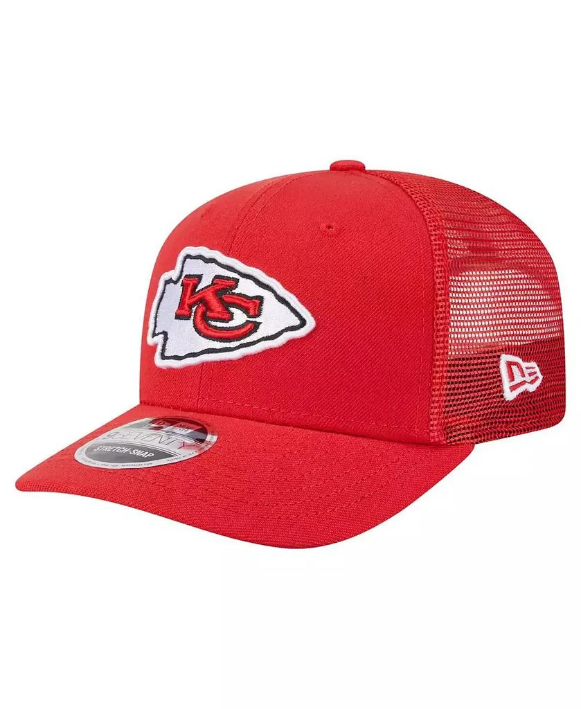 商品New Era|Men's Red Kansas City Chiefs Main Trucker 9SEVENTY Stretch Snap Hat,价格¥259,第1张图片