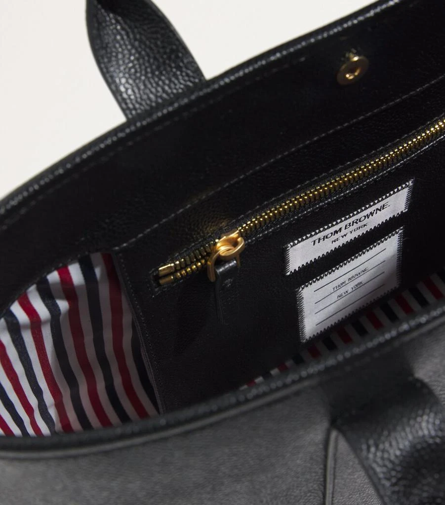 商品Thom Browne|Small Leather Tool Tote Bag,价格¥9451,第4张图片详细描述