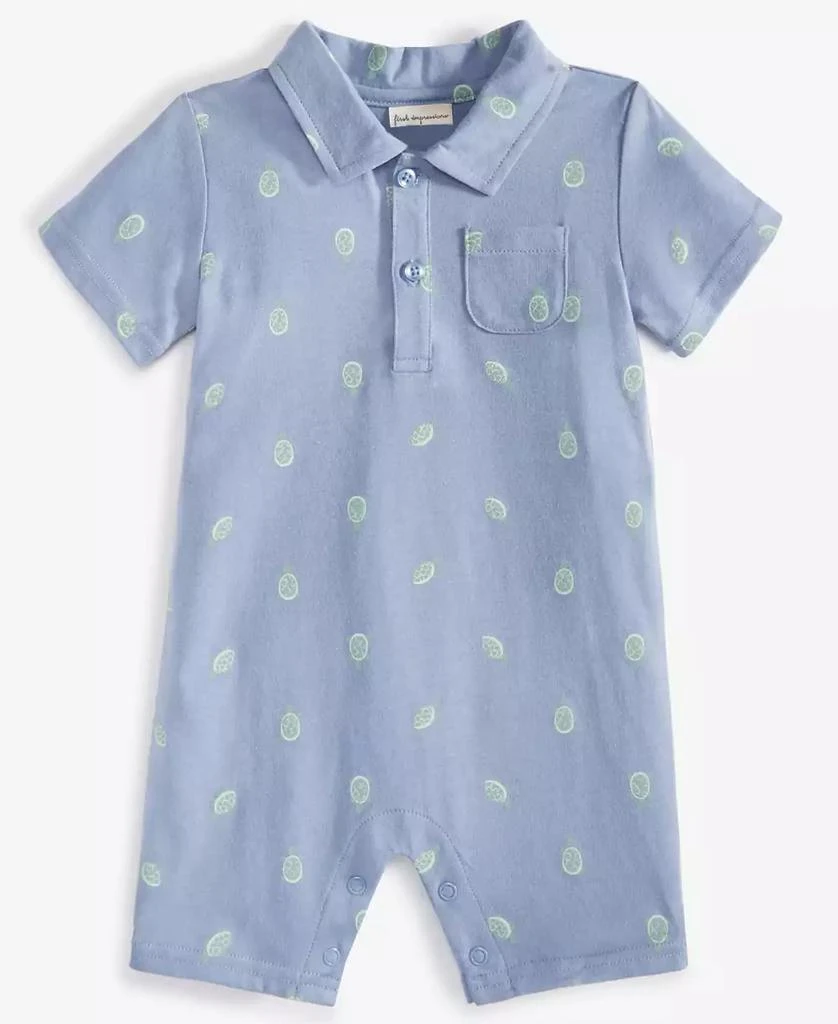 商品First Impressions|Baby Boys Tiny Turtles Collared Sunsuit, Created for Macy's,价格¥46,第1张图片