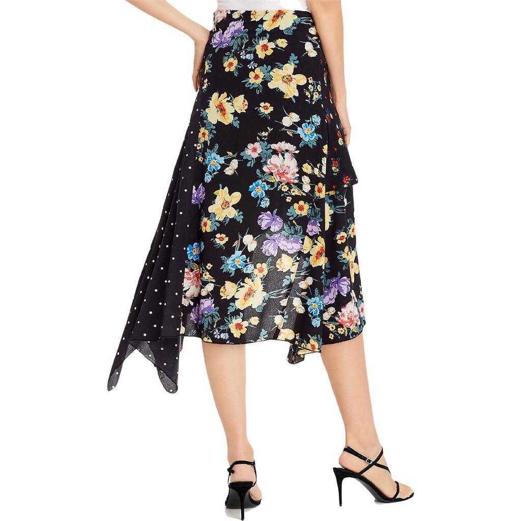 商品AQUA|Aqua Womens Mixed Media Ruffled Asymmetrical Skirt,价格¥45-¥89,第4张图片详细描述