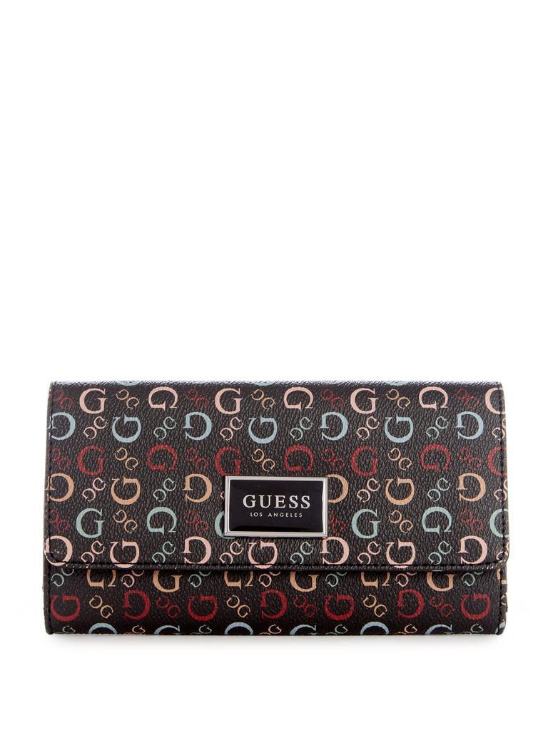 商品Guess Factory|Abree Logo Saffiano Slim Wallet,价格¥185-¥199,第1张图片