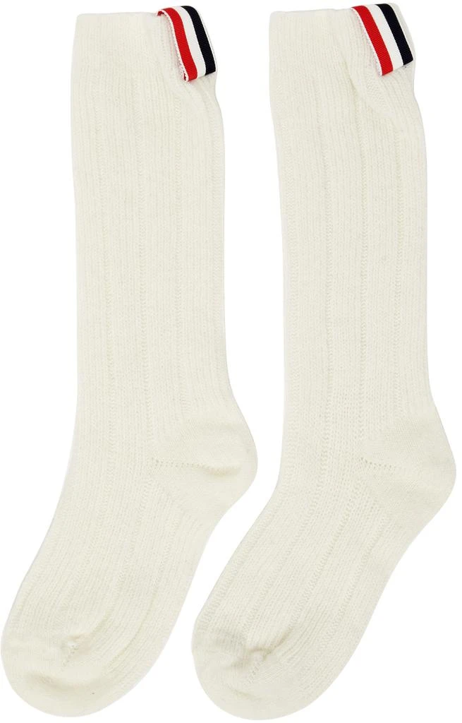商品Thom Browne|Off-White Rib Stitch Socks,价格¥1393,第2张图片详细描述